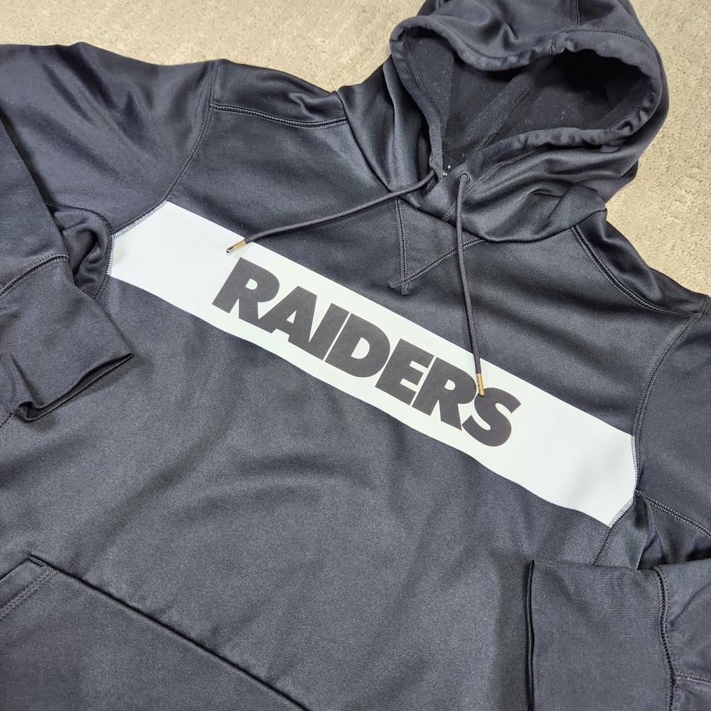 Oakland Raiders Hoodie Men Small Nike On Field NFL‎ Football Black